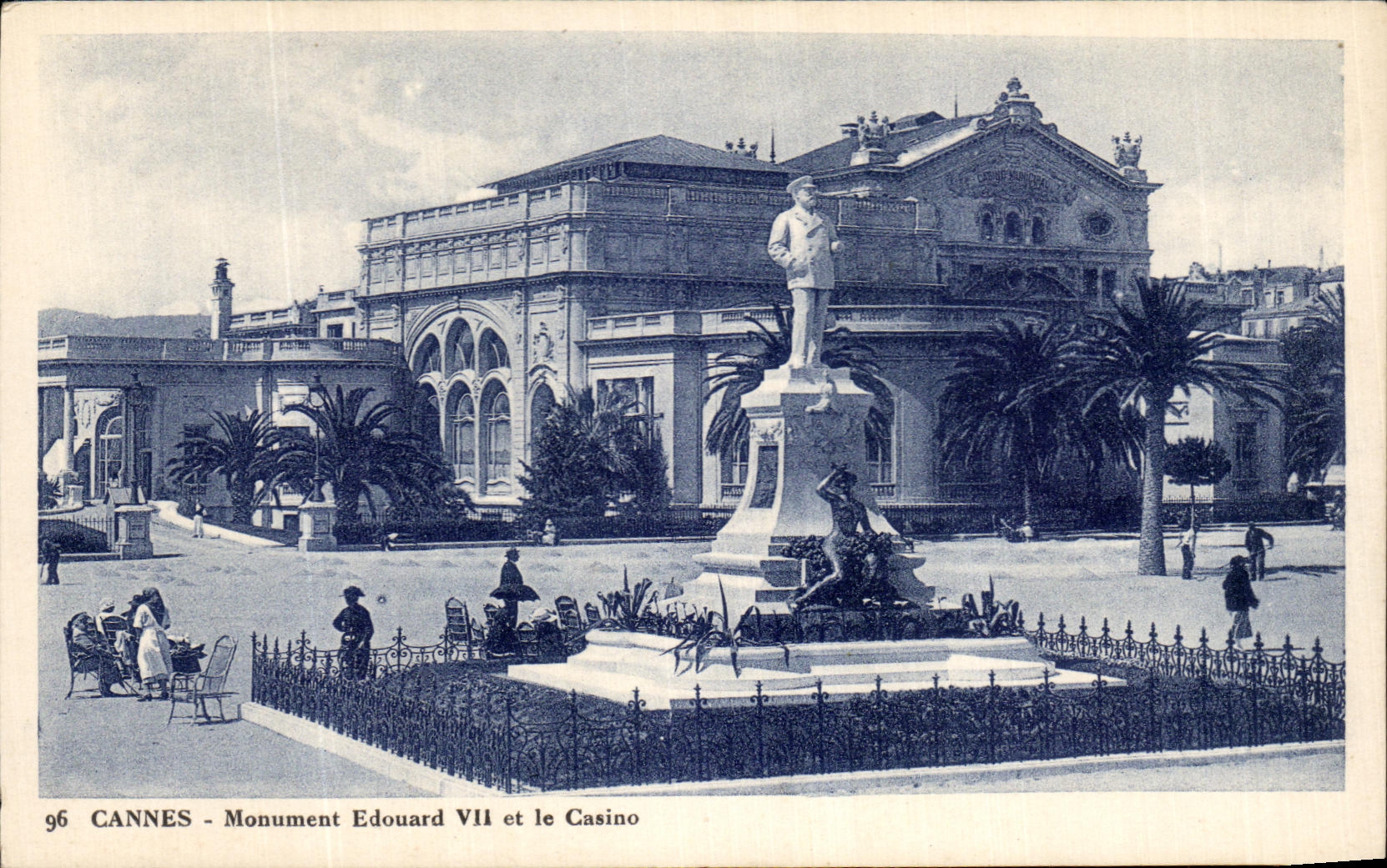 CPA Cannes Monument Edouard VII And the Casino