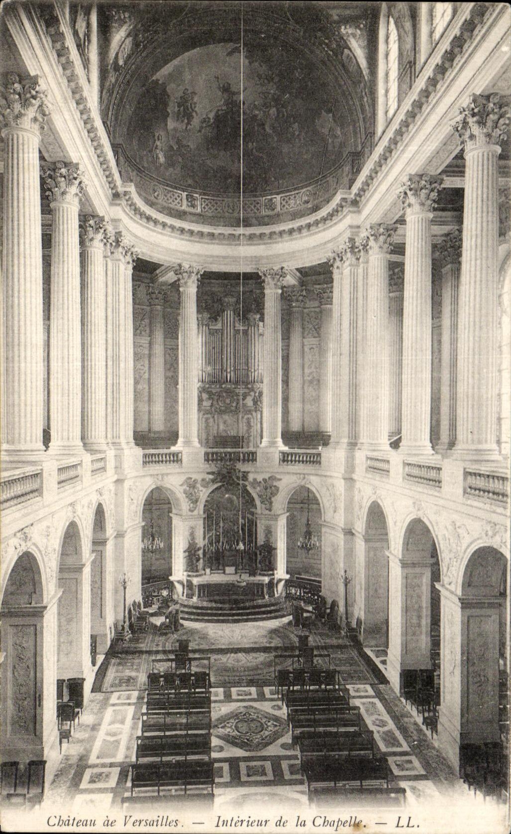 CPA Chateau de Versailles Interieur de la Chapelle orgue