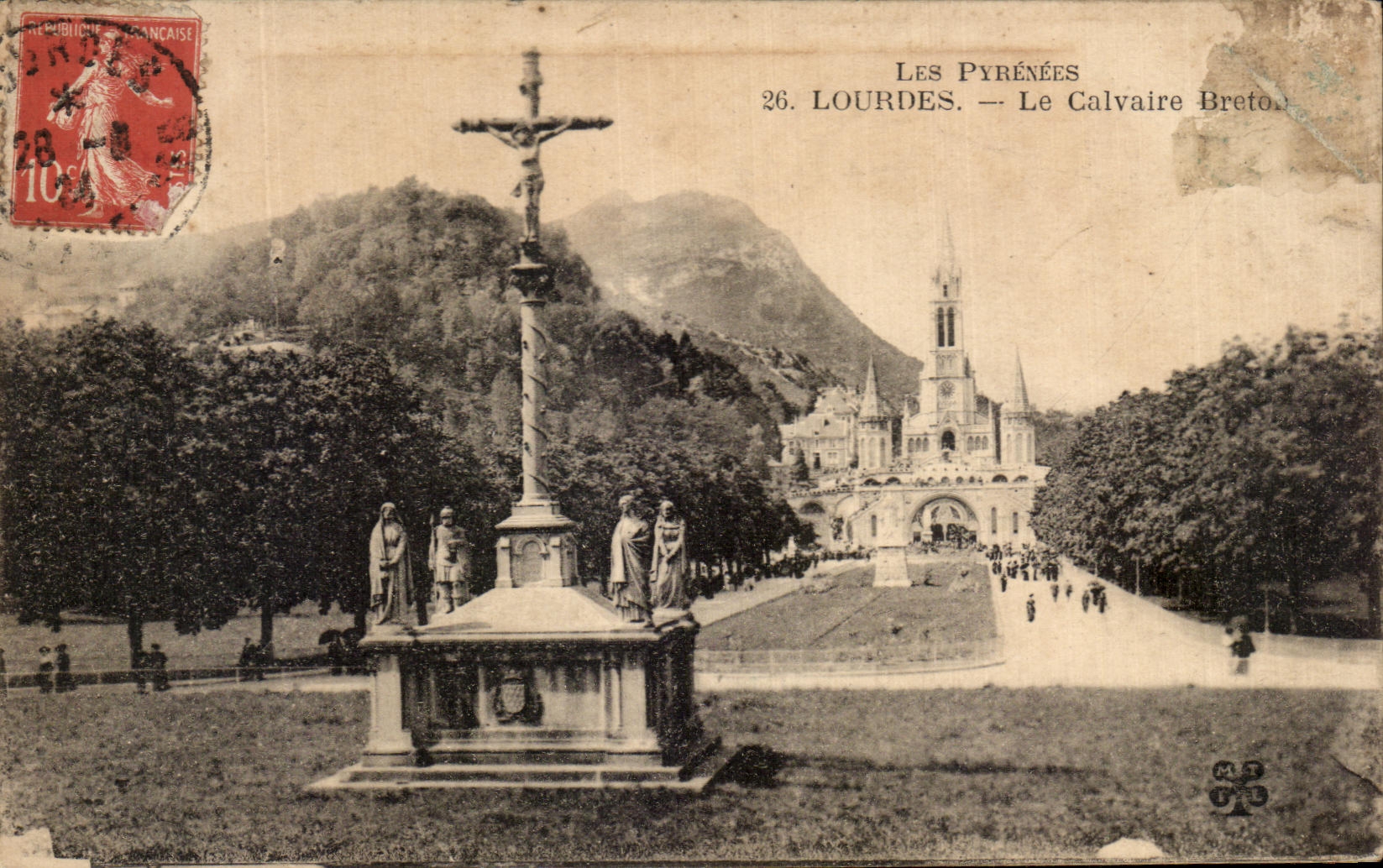 CPA the Pyrenees Lourdes the Breton Martyrdom