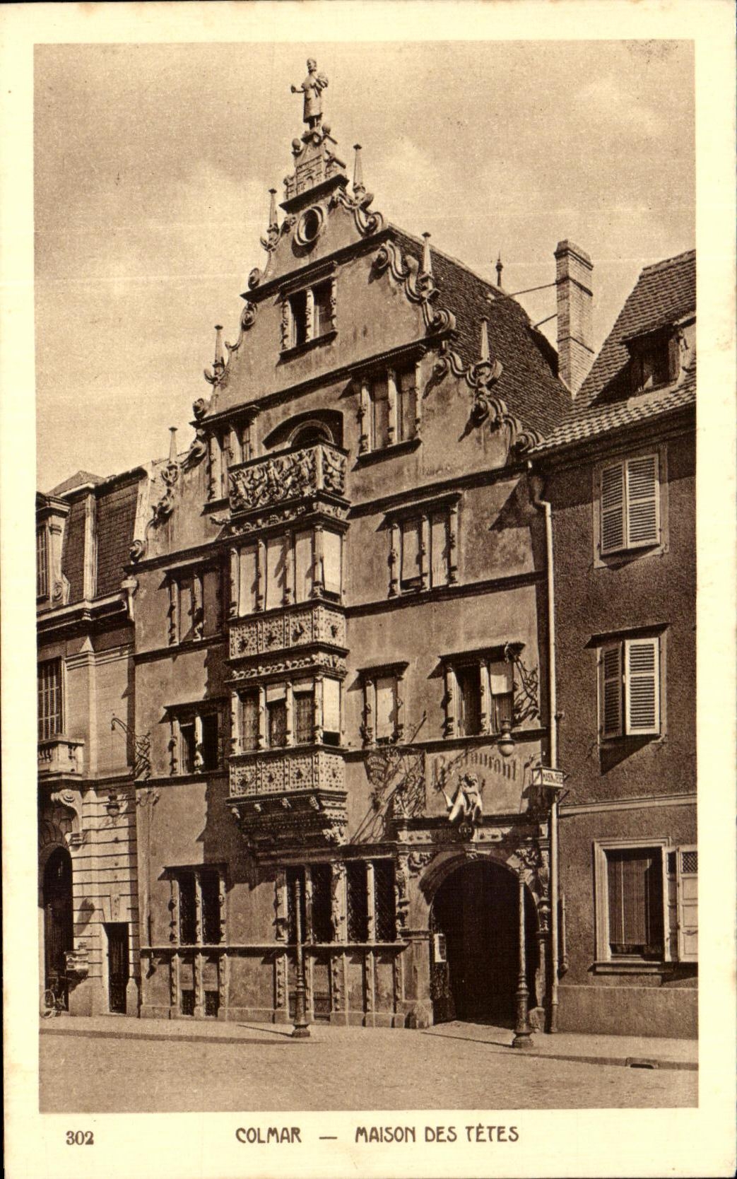 CPA Colmar Maison Des Tetes