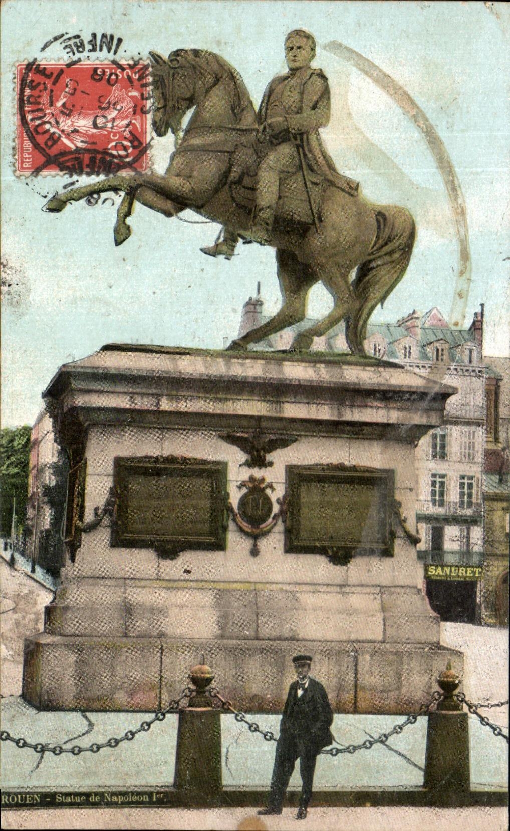 CPA Rouen Statue of Napoleon 1st