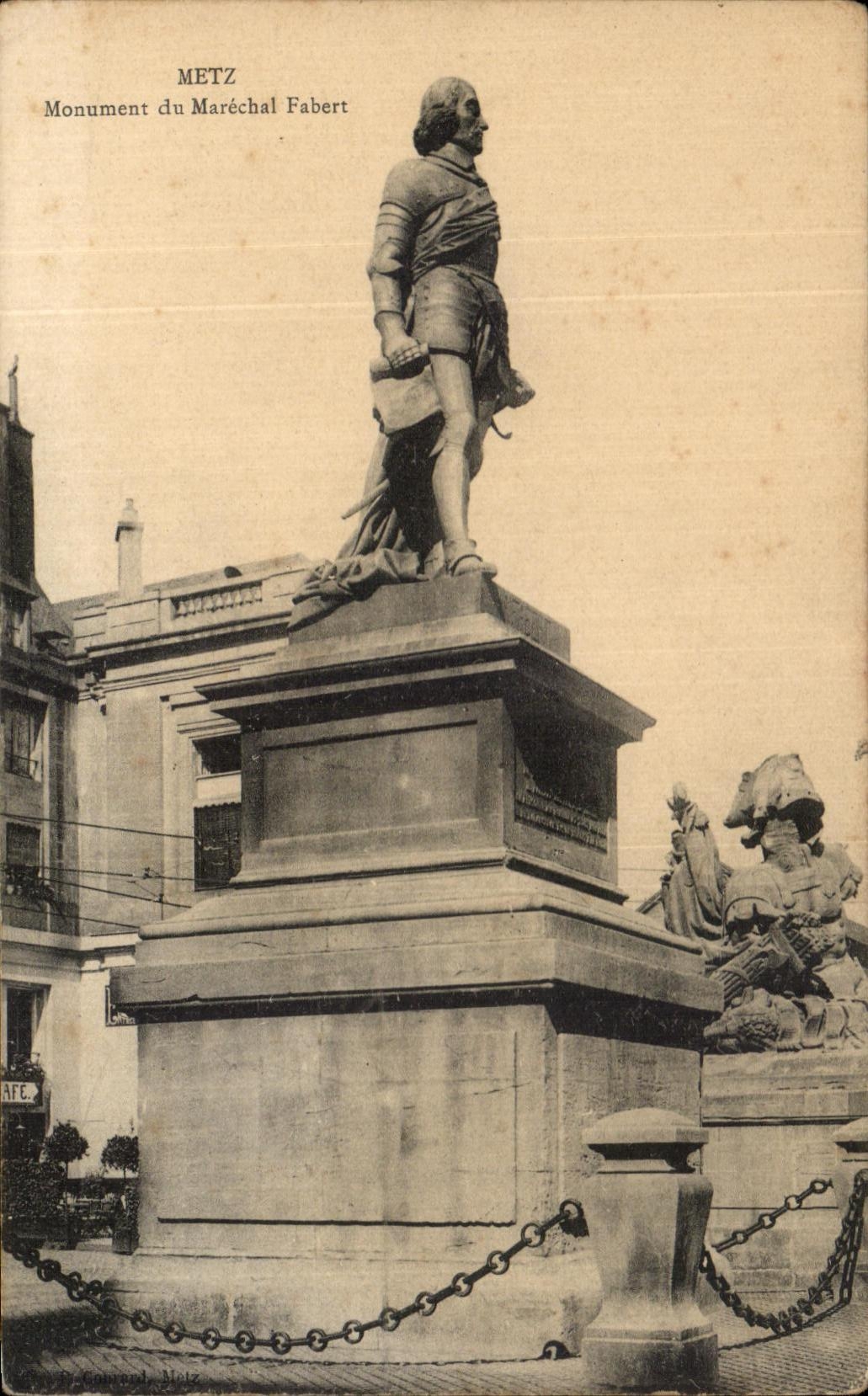 CPA Metz Monument Of el mariscal de Fabert