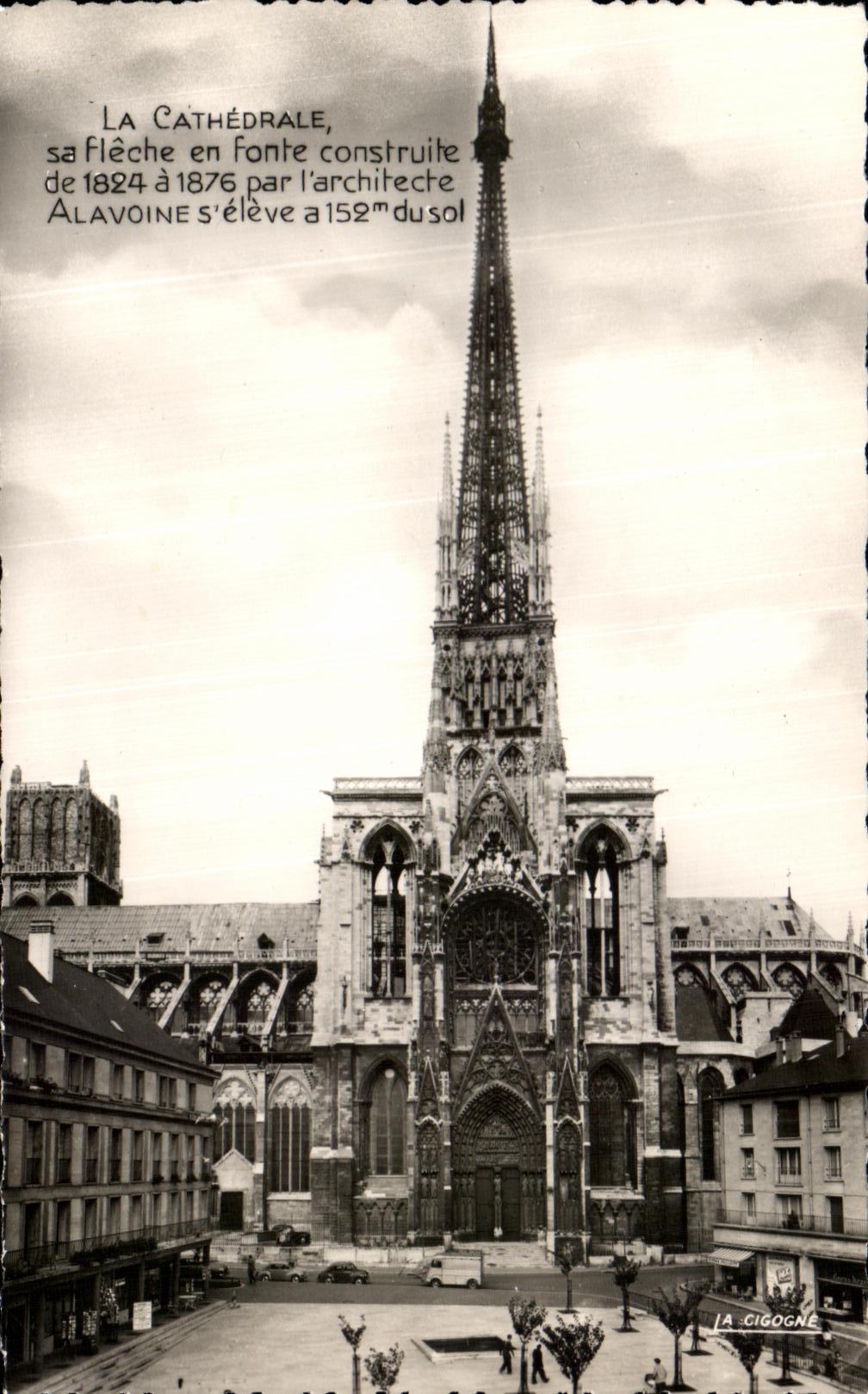 CPA the Cathedral Its Built Cast iron Arrow Rouen