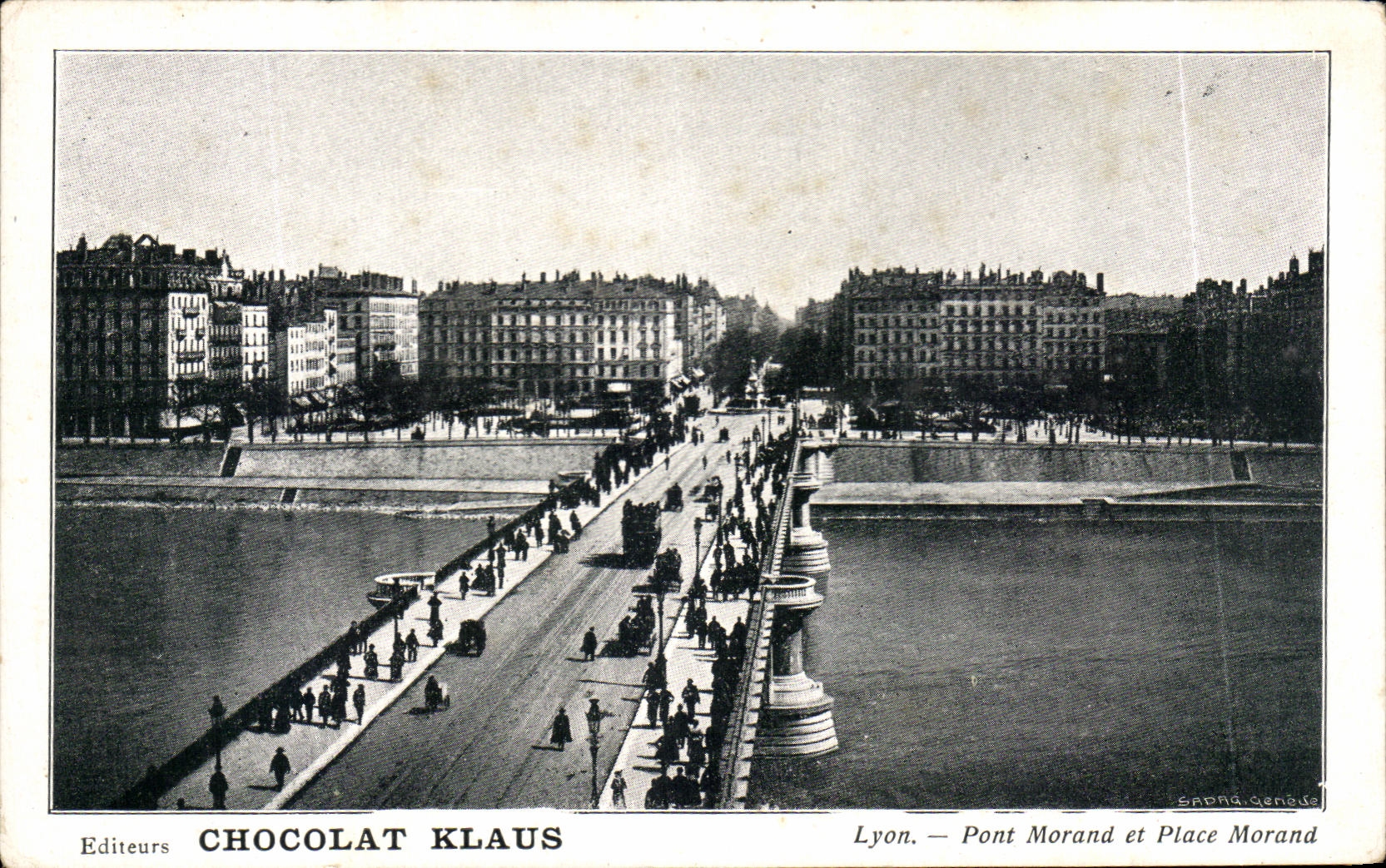 CPA Lyon Bridge Morand and Place Morand