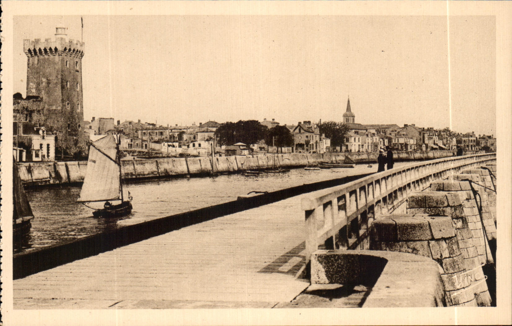 CPA Sables d'Olonne the Pier the Channel And the Tower of Arundel