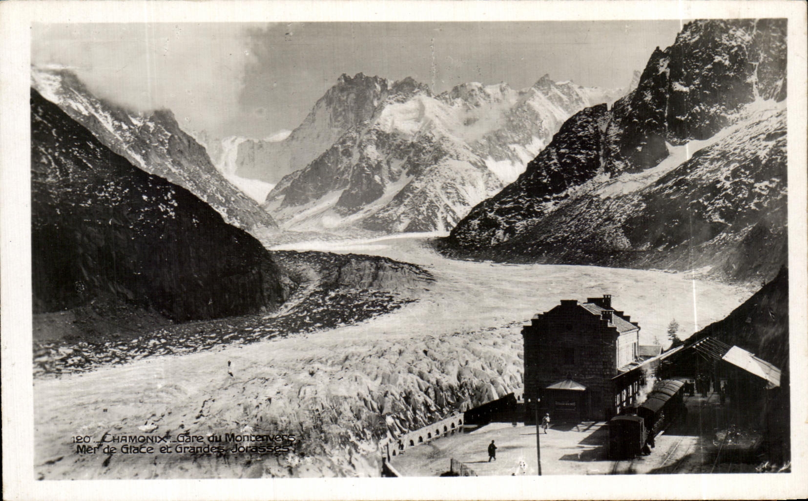Parques de CPA Chamonix de Montenvers Mer de la estacion y de Grandes Jorasses