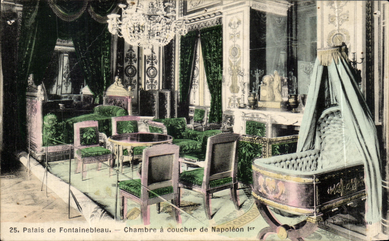 CPA Palais of Fontainebleau Chambre has Coucher of Napoleon 1st