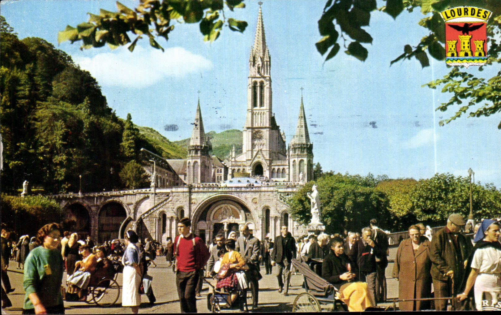 MODERN CARD Lourdes the Patients Return From the Cave