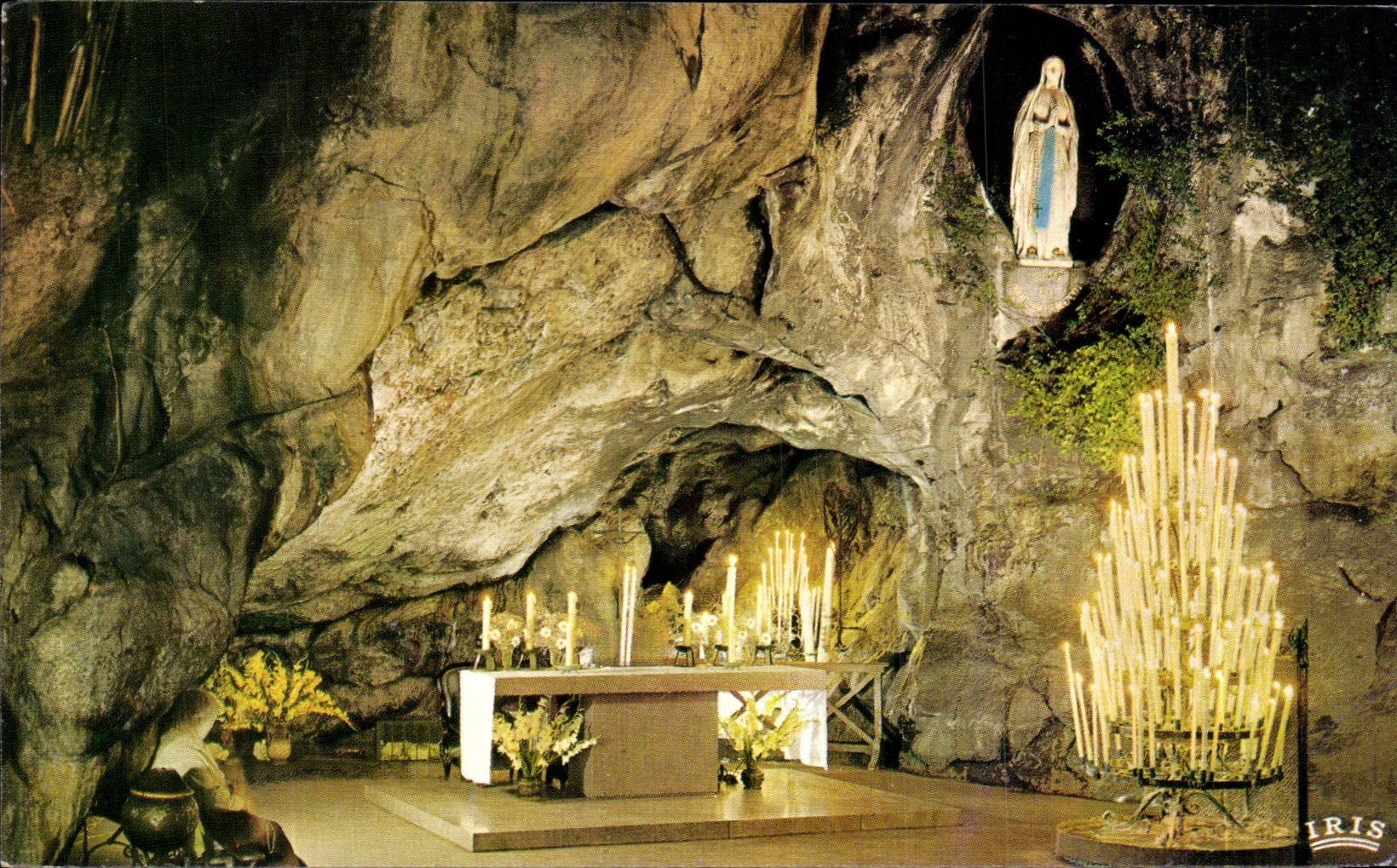 MODERN CARD Lourdes the Miraculous Cave