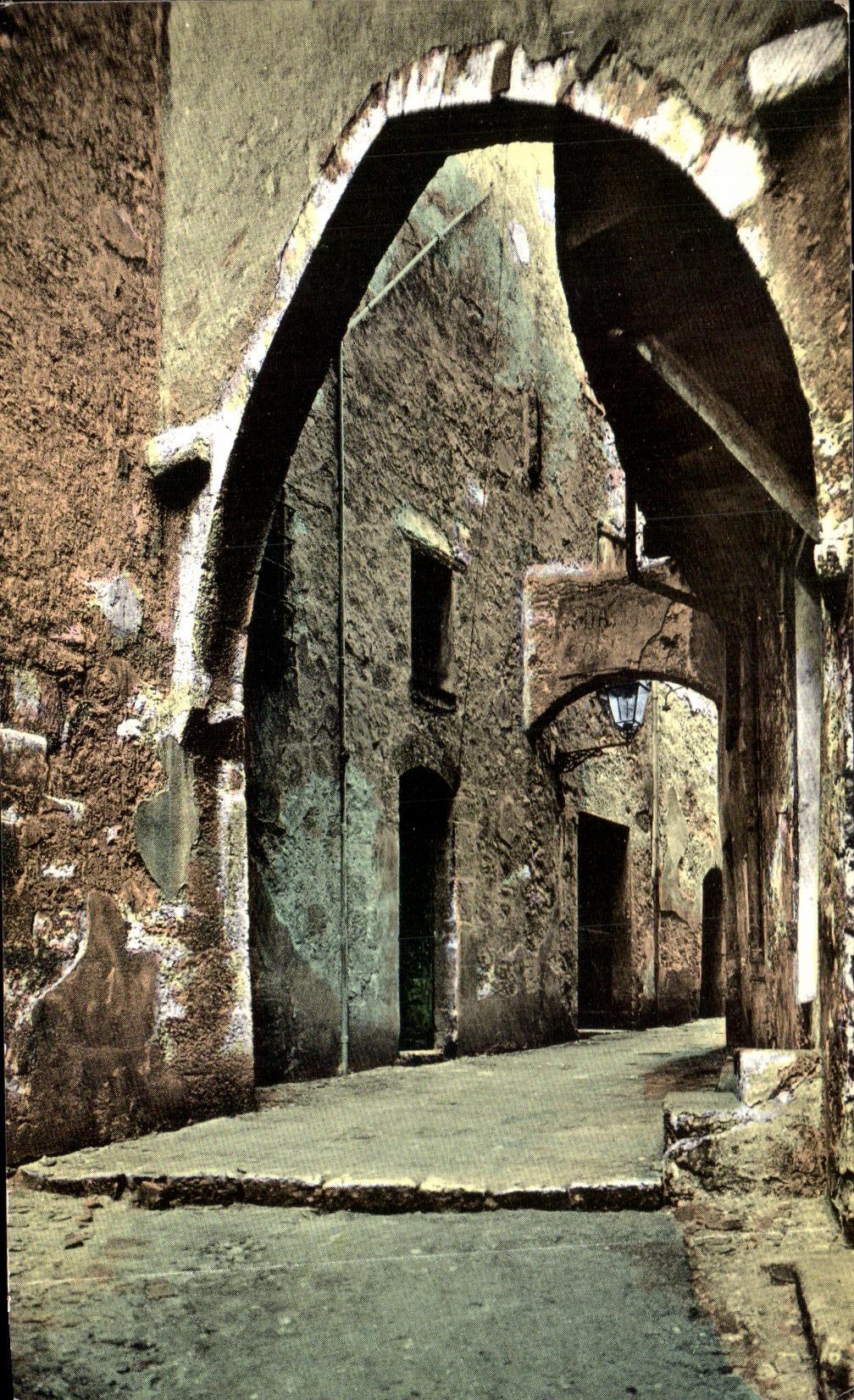 Datacion grasa de la puerta de CPSM Street Of Eveche de las Edades Medias