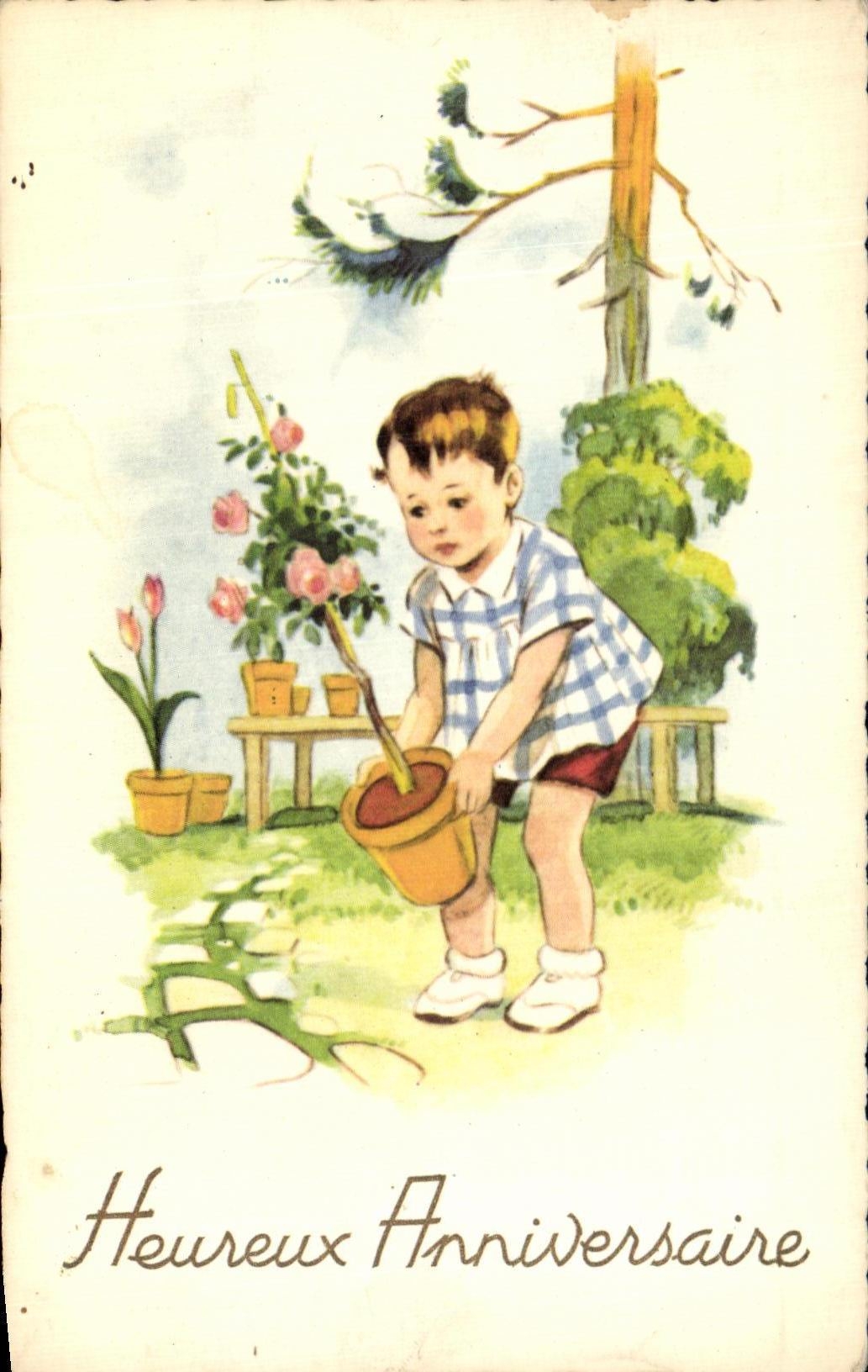 Nino feliz del cumpleanos de CPA