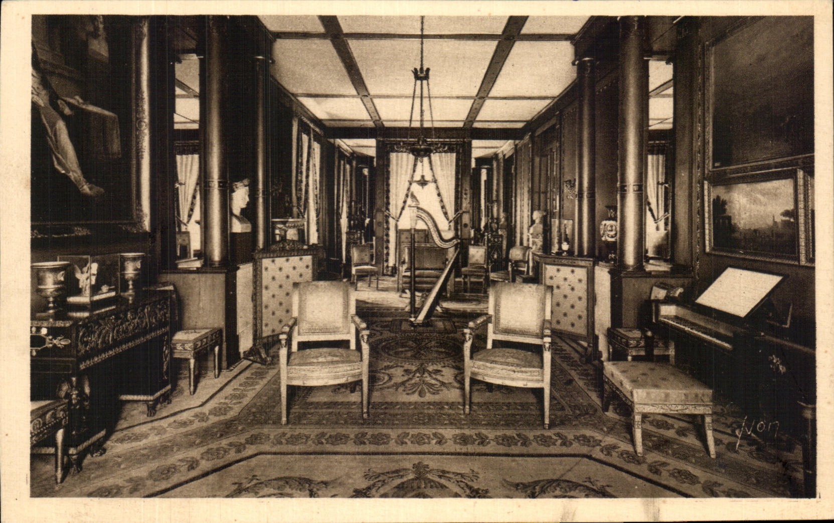 CPA Palais De Malmaison Salon of Music Grips