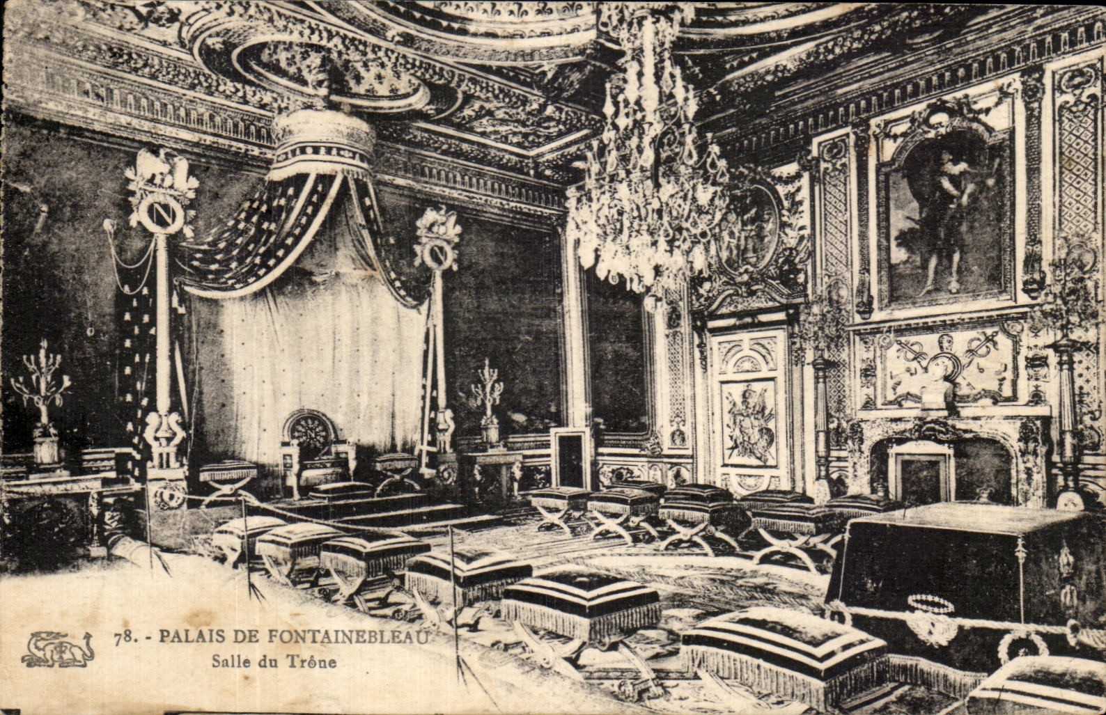 CPA Palate De Fontainebleau Throne room