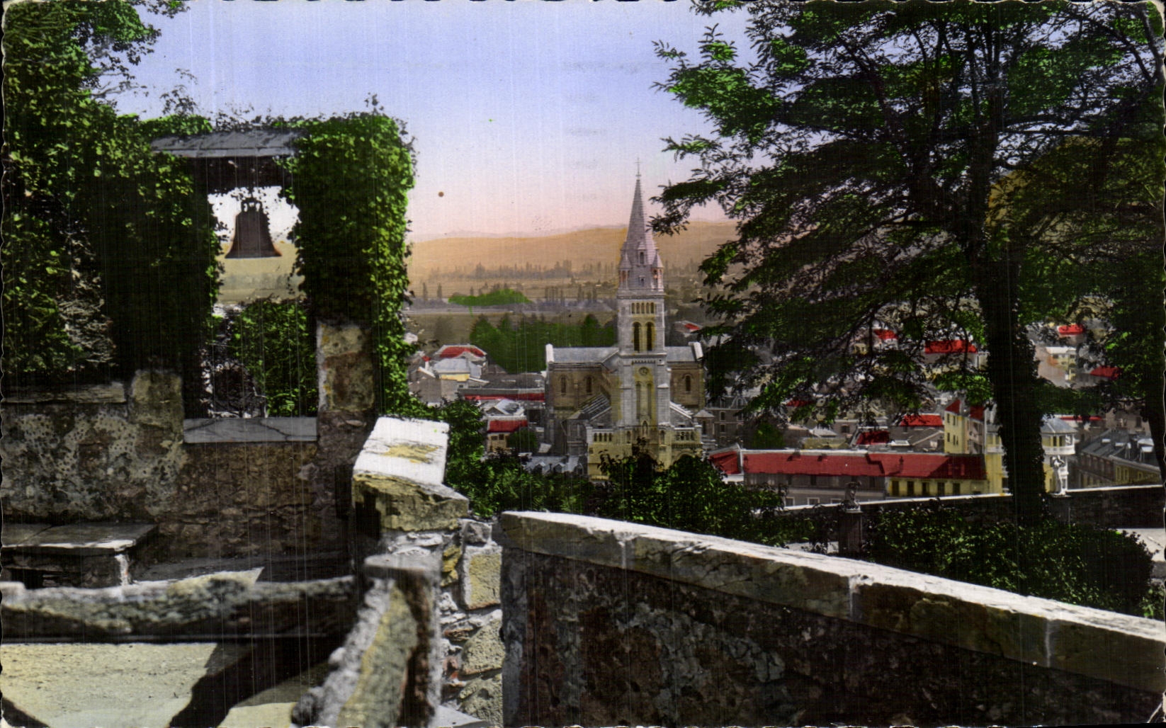 CPA Lourdes Seen from of the Castle Fort
