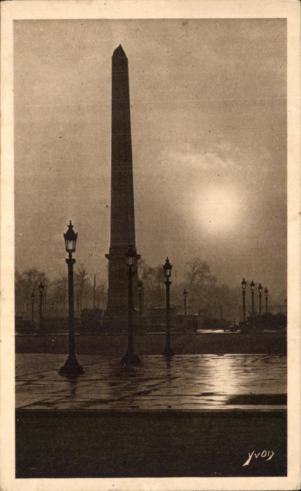 CPA Paris Pittoresque the Obelisk Places Harmony