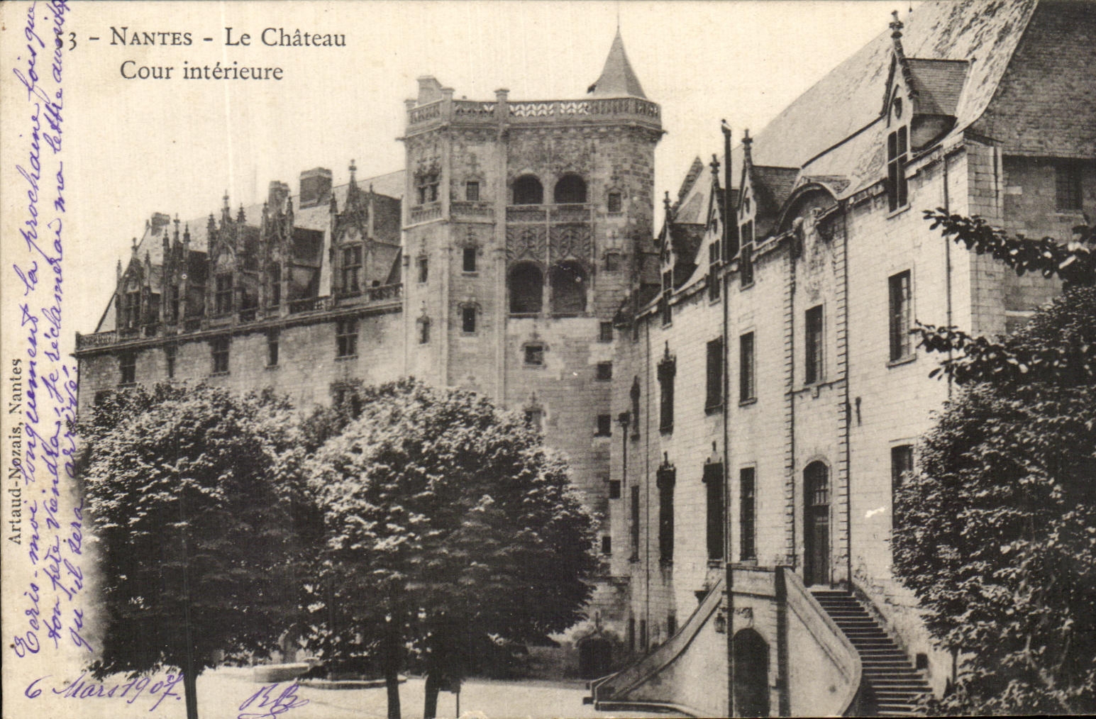 CPA Nantes the Castle Interior Court