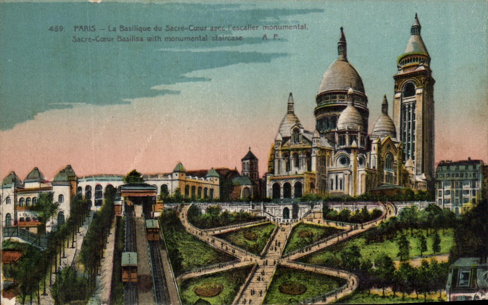 CPA Paris La Basilique du Sacre Coeur