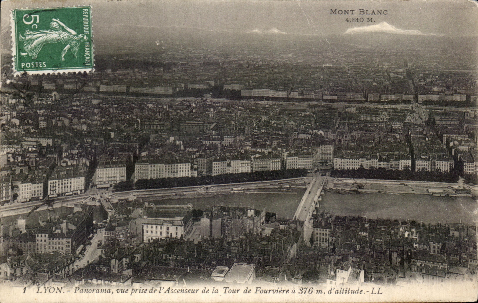 CPA Lyon Panorama seen from of I' Ascenseur of the Tower of Fourviere