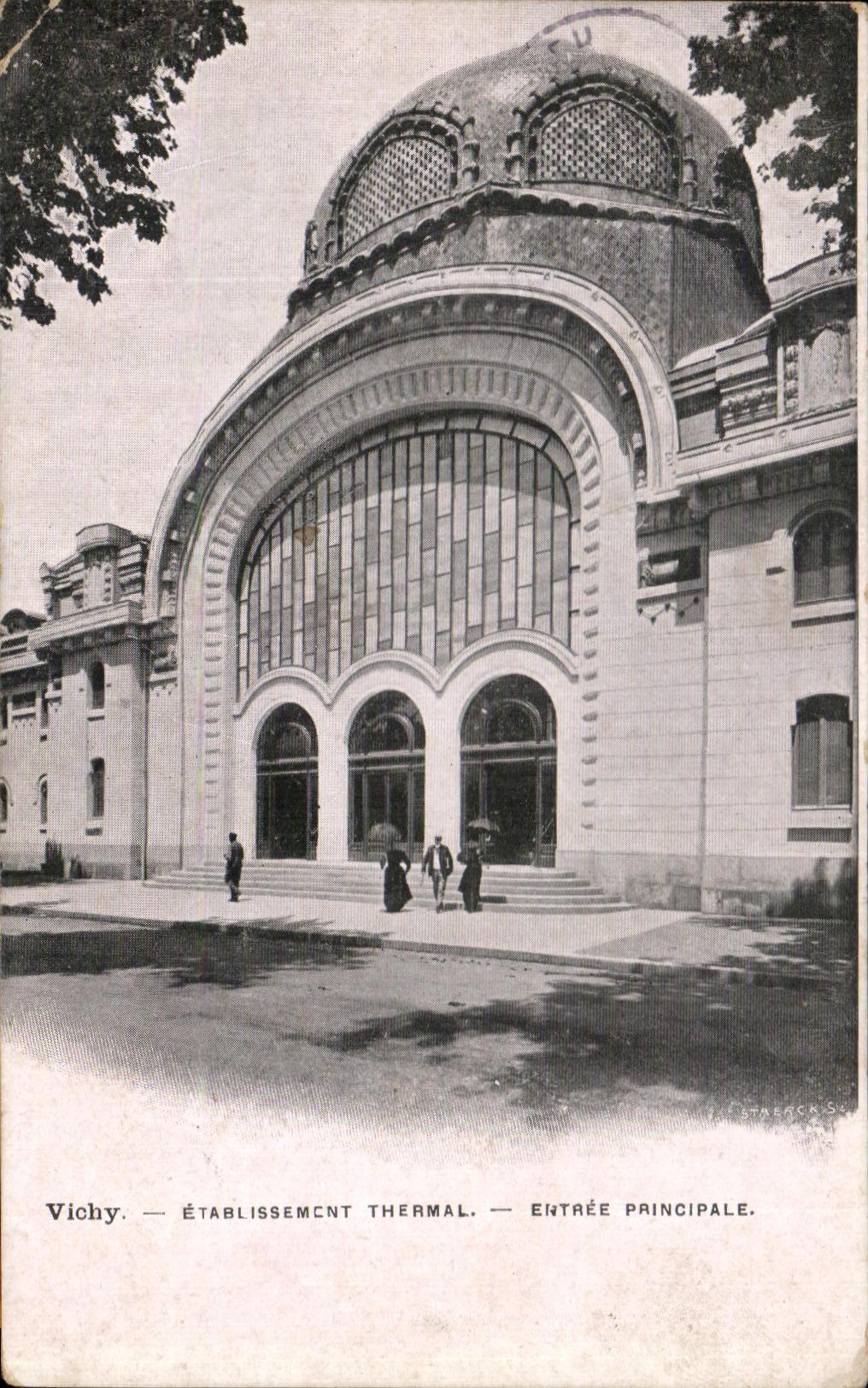 CPA Vichy Etablissemcnt Thermal Entree Principale