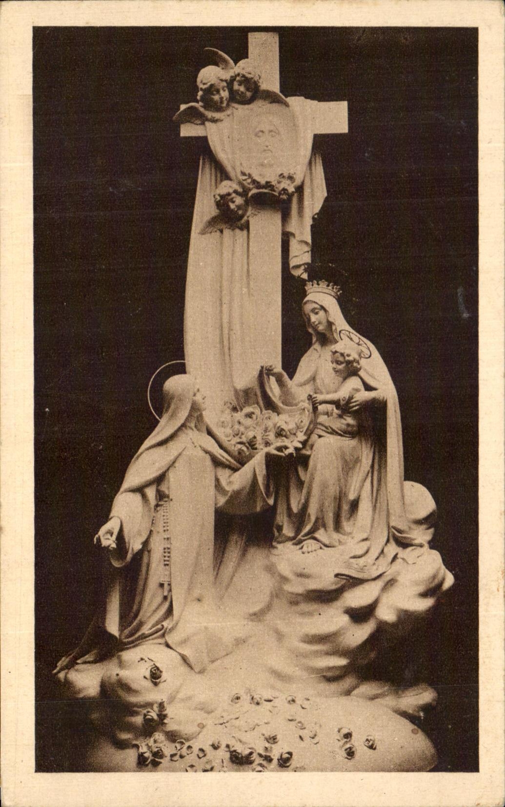 CPA Groupe talla la dominacion del puente principal del horno de Chapelle de las monjas carmelitas de Lisieux