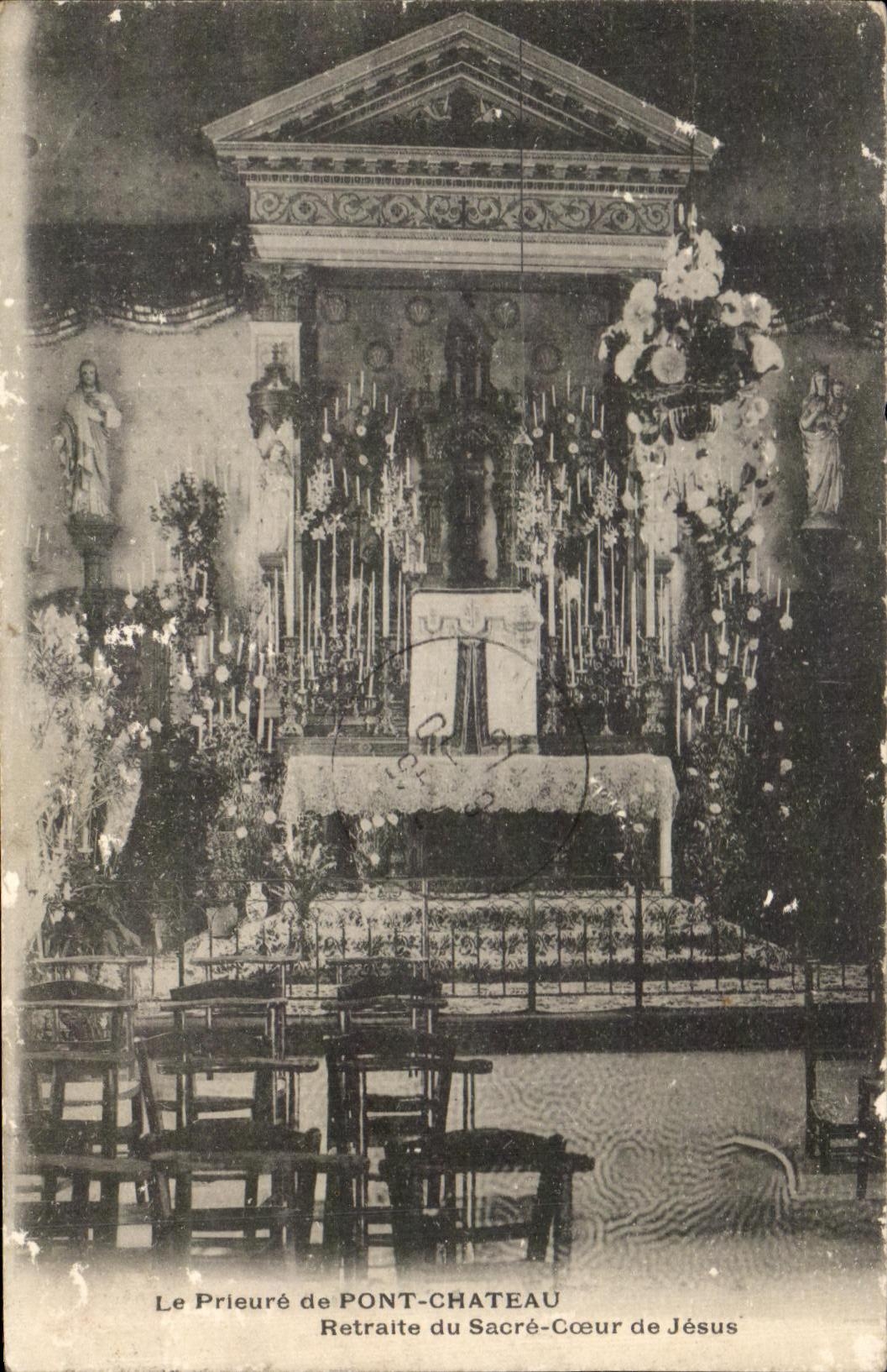 CPA el puente Castle Retralte De Sacre Heart Of Jesus de Prioress Of