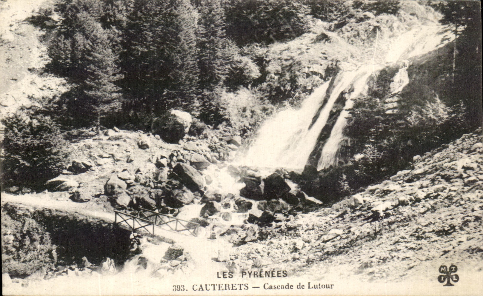 CPA Cauterets Cascades of Lutour the Pyrenees
