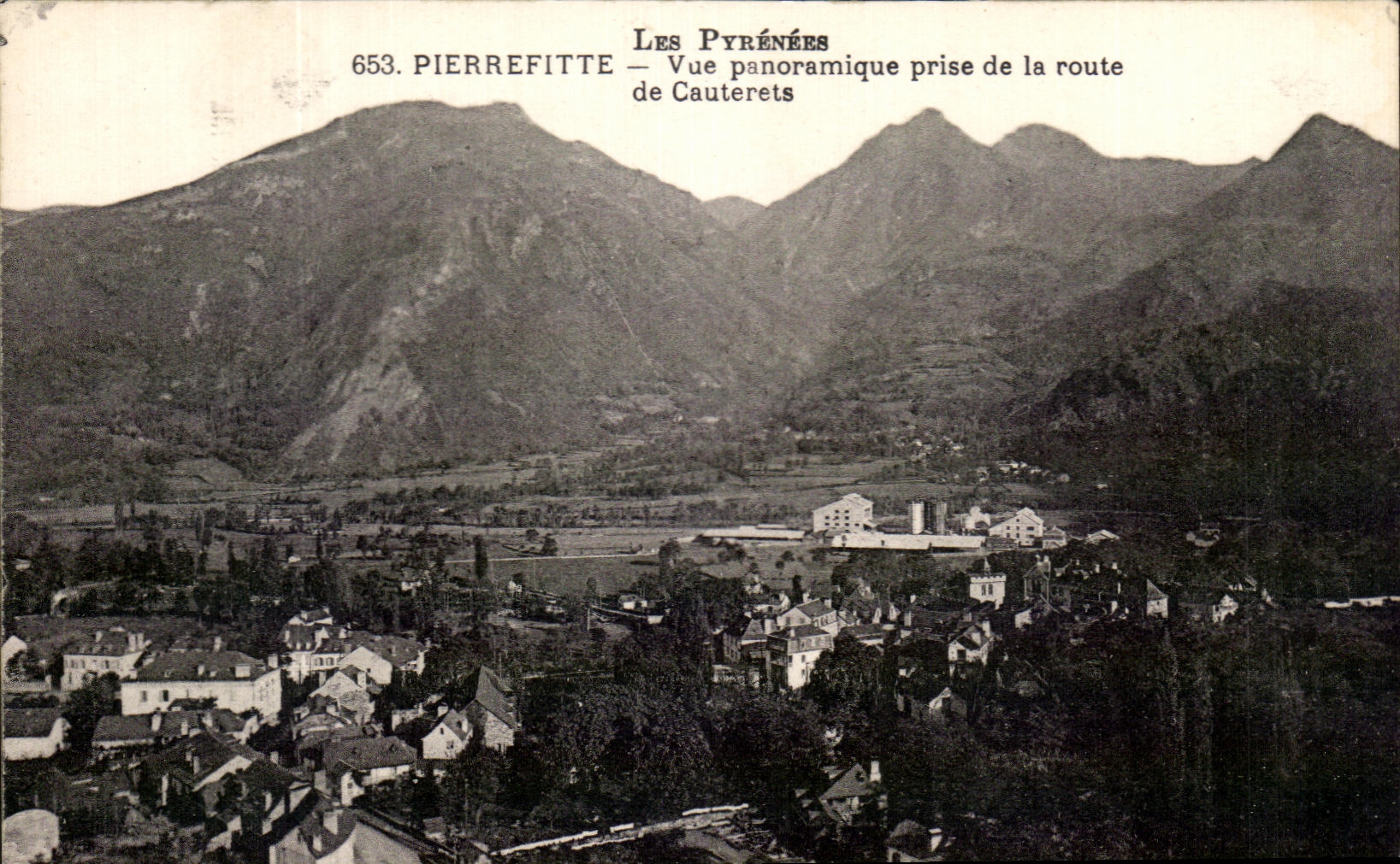 CPA the Pyrenees Pierrefitte Panoramic View taken of the road of Cauterets