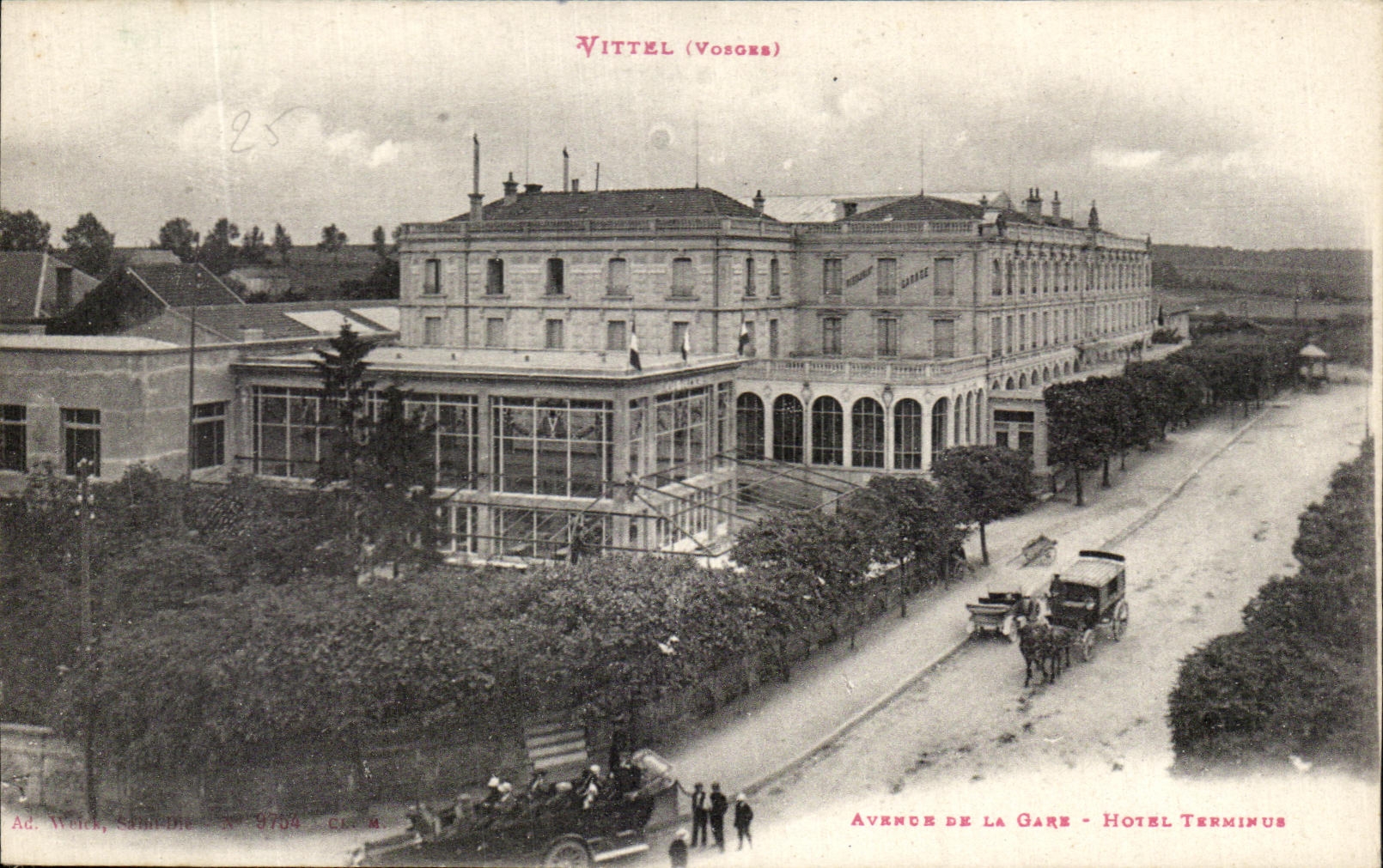 CPA Vittel Which occurred of the station Hotel Terminus