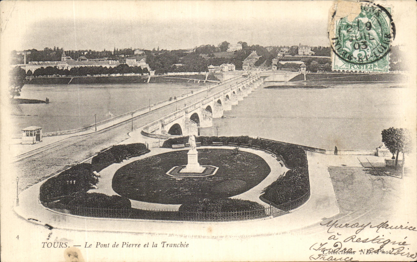 CPA Tours Le Pont de Pierre et la Tranchee