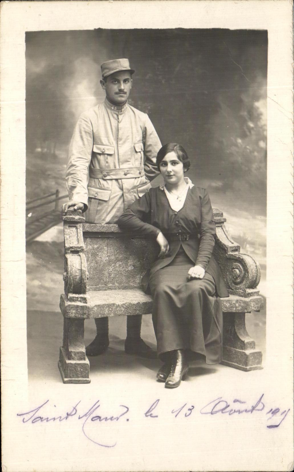 Real photo Saint maur Militaria Bellingue Villiers on the Marne