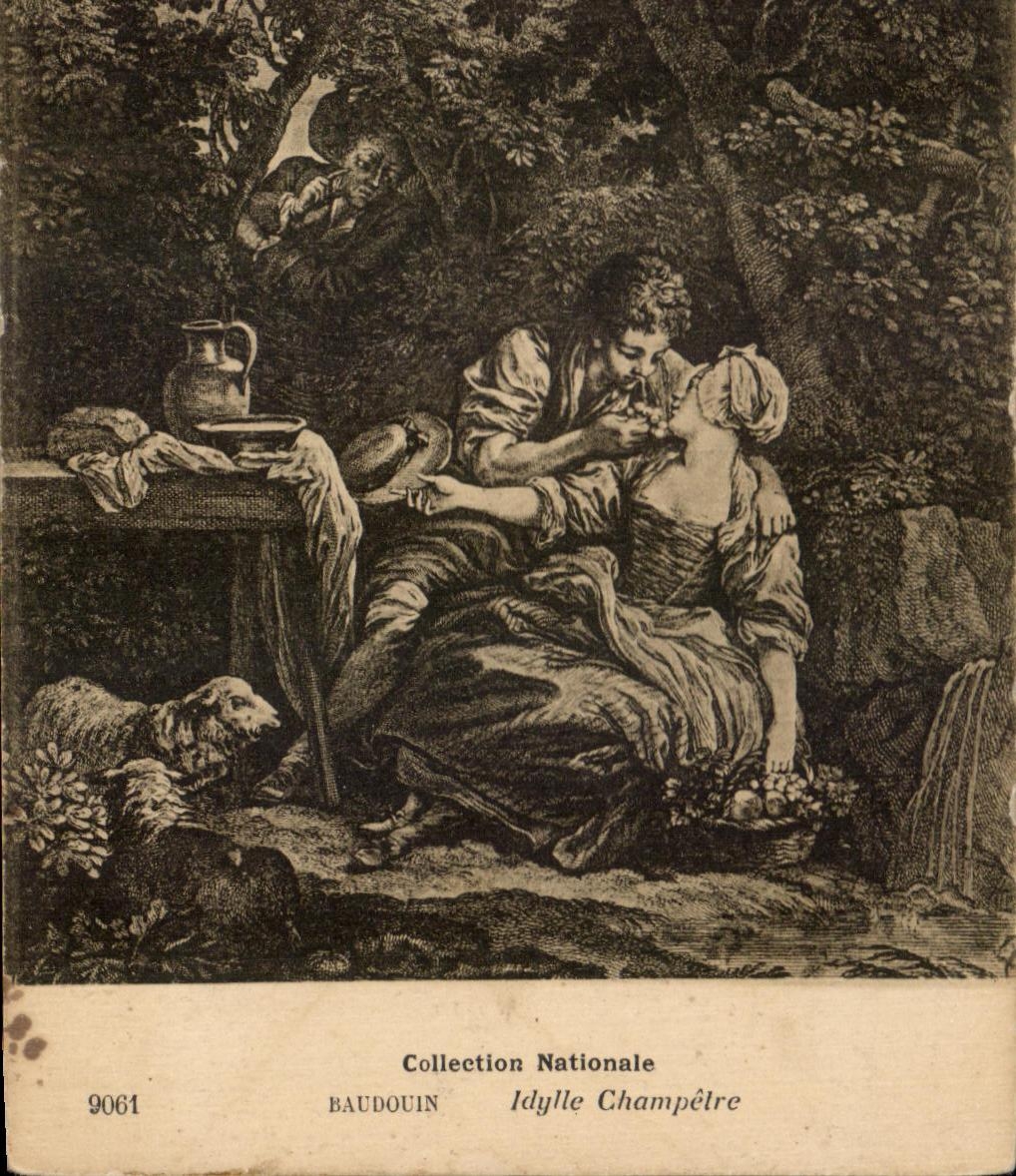 CPA Collection Nationale Baudouin Idylle Champetre
