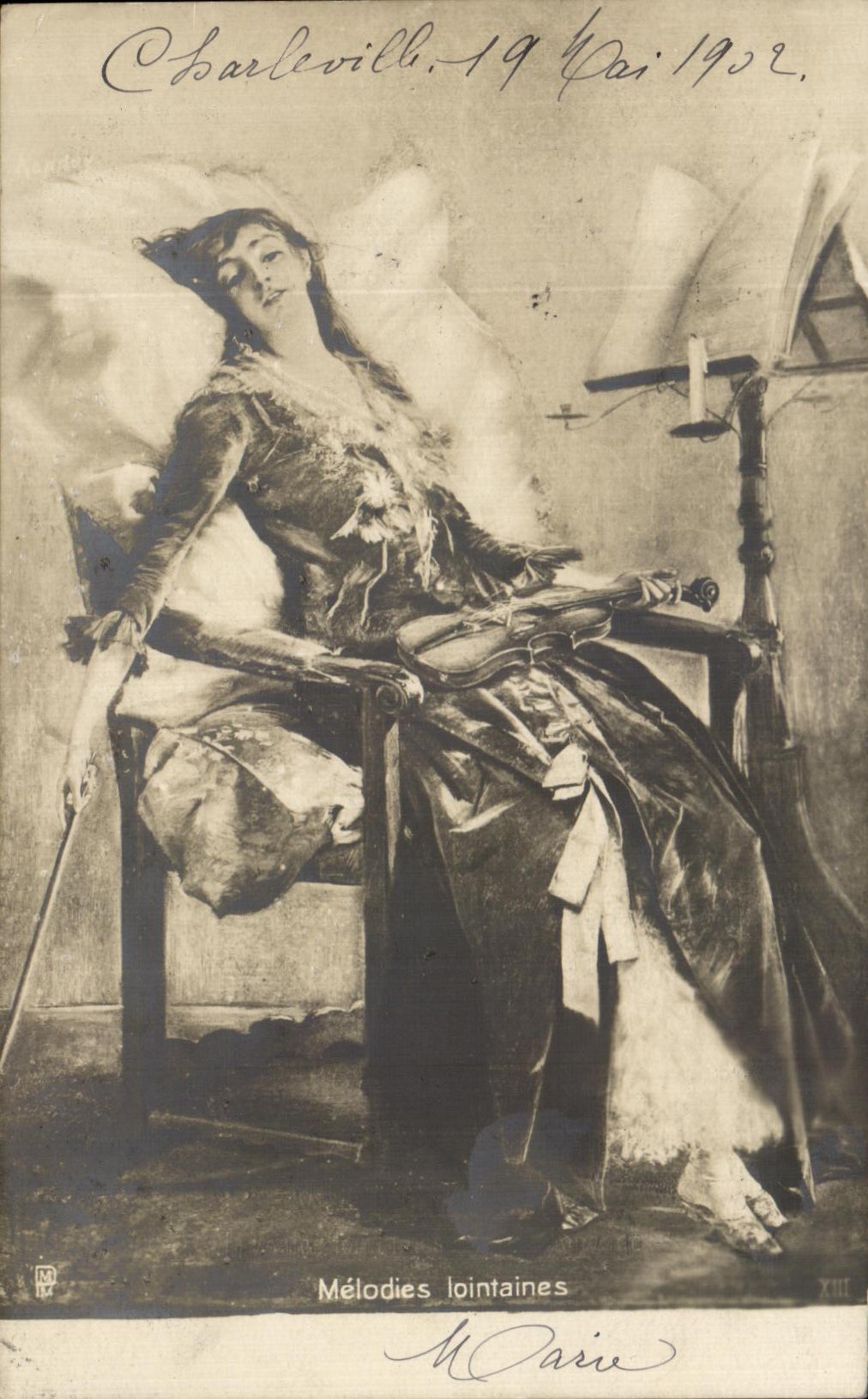 CPA Melodies Lointaines Violon 