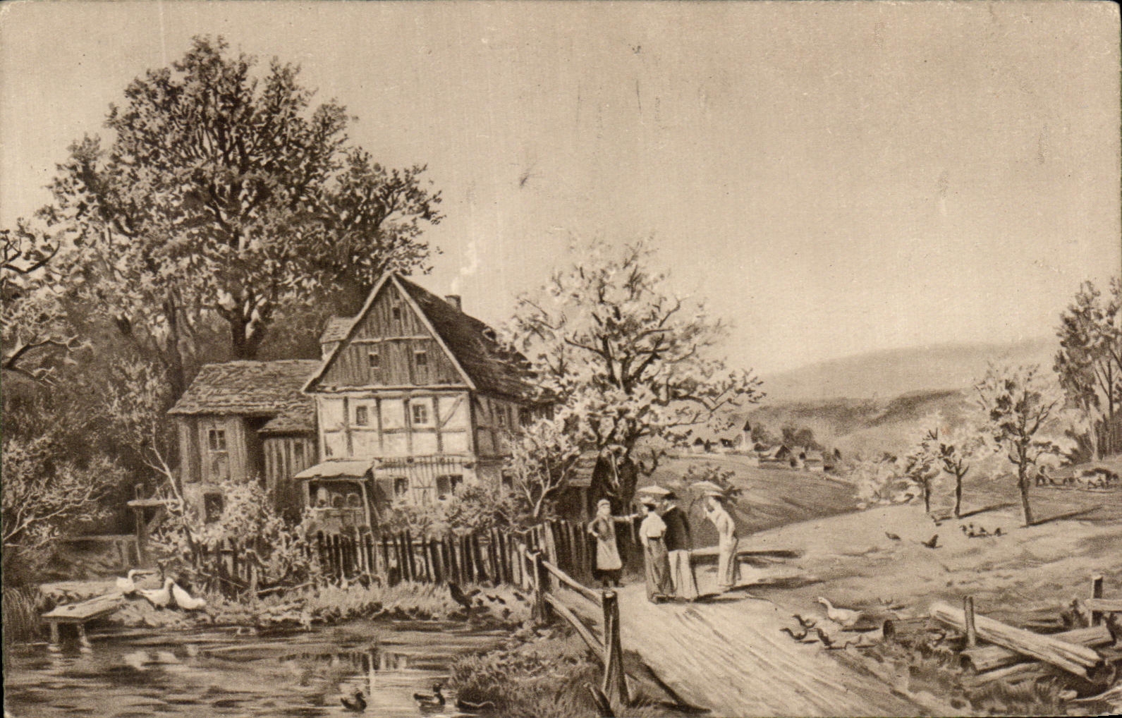 CPA Village bucolique 