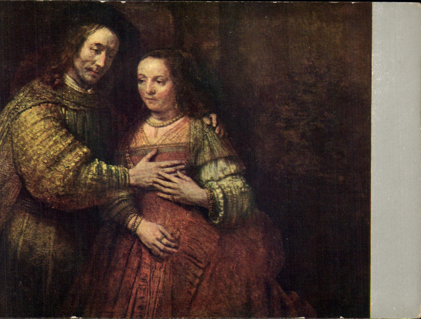 CPA Amsterdam Rembrandt Die Judenbraut Jeune fille