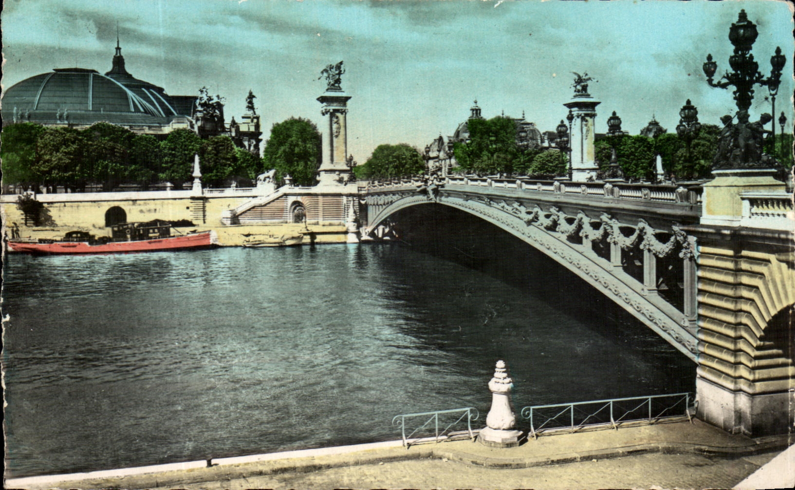 CPA Paris the Bridge Alexandre III Large palace