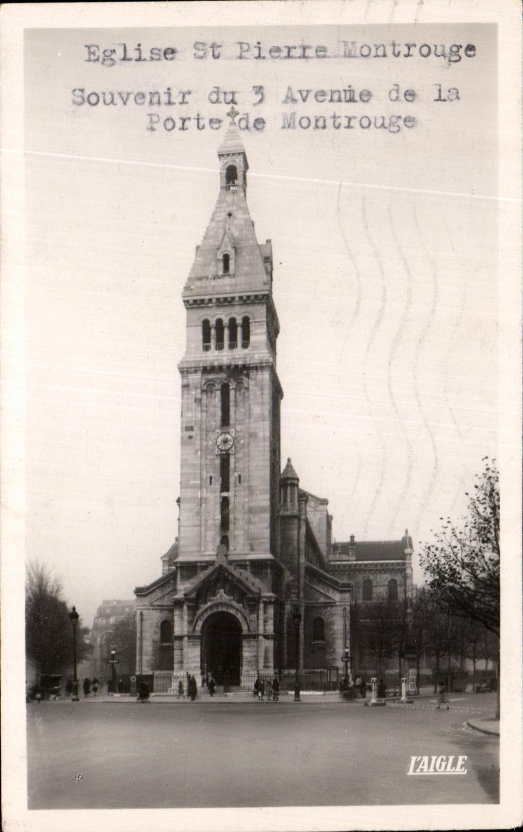 CPA Church St Pierre Montrouge Souvenir of 3 Avenue de la Porte de Montrouge