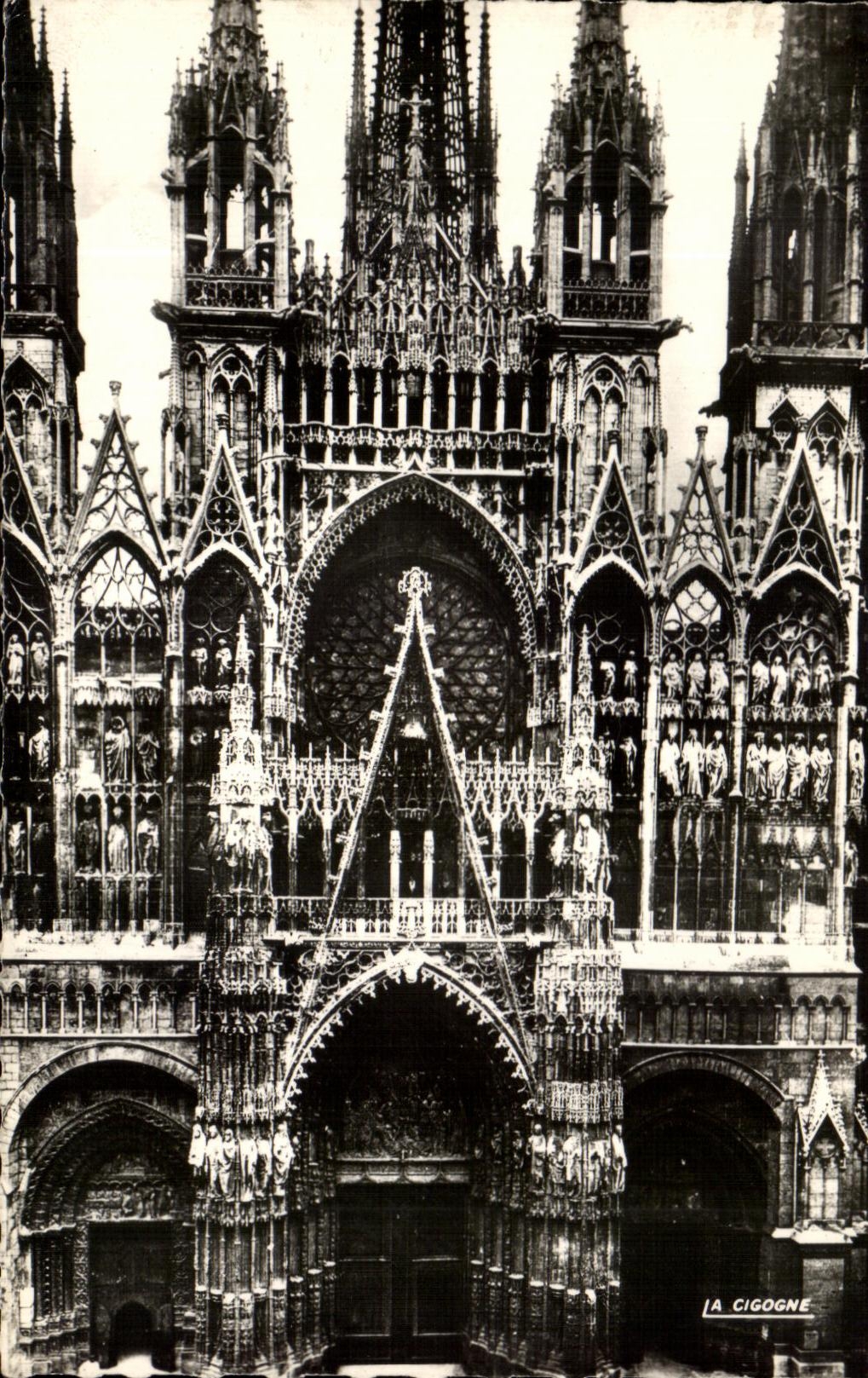 CPA Rouen the Cathedral together of the frontage