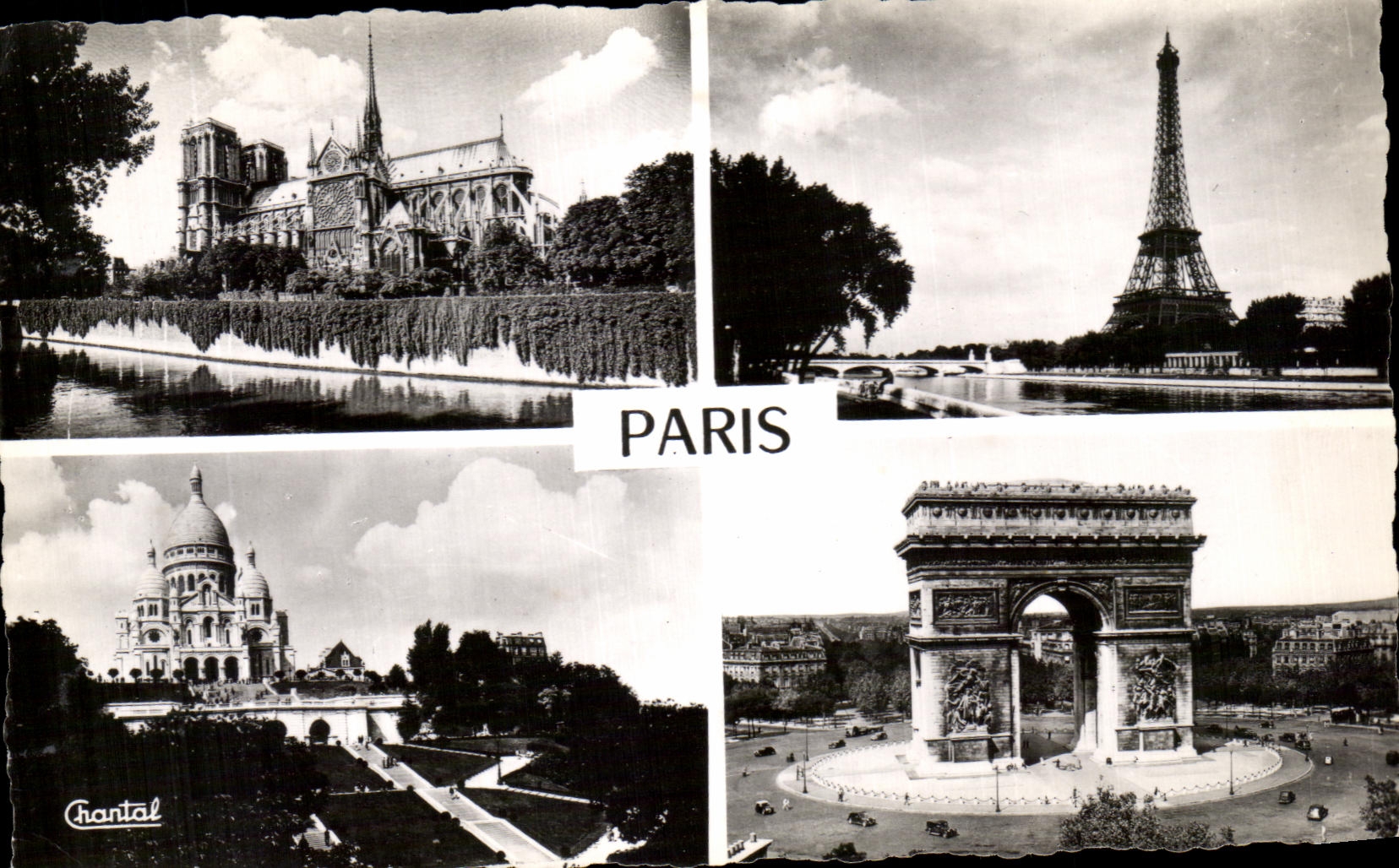 CPA Paris Our Lady the Eiffel Tower the Sacring Heart Arc de Triomphe