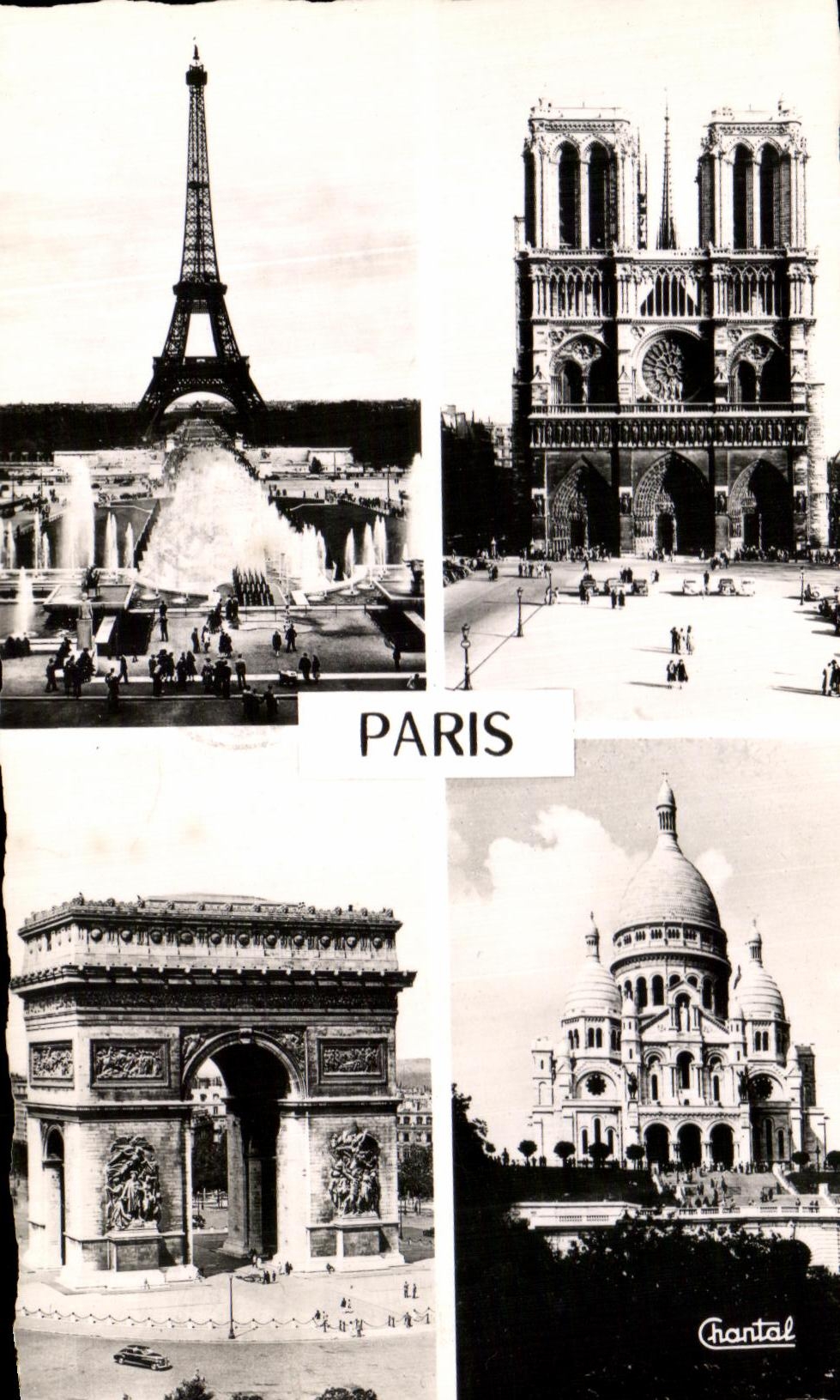 CPA Paris Our Lady the Eiffel Tower the Sacring Heart Arc de Triomphe