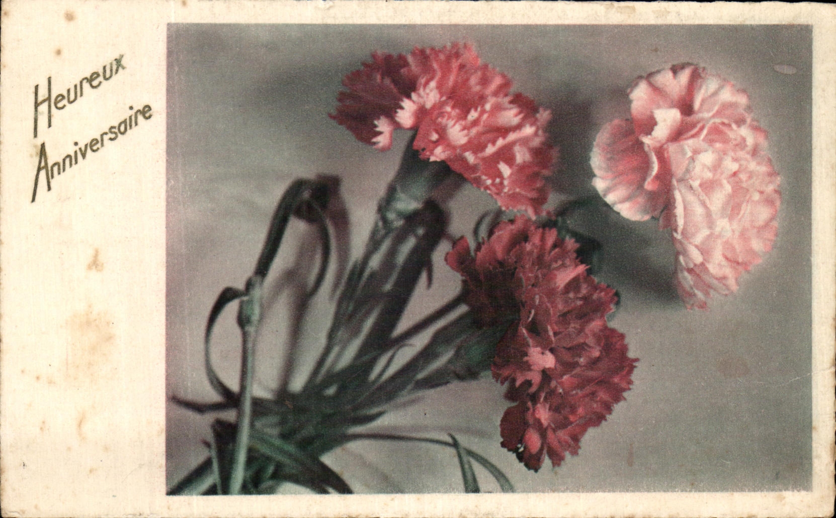 Cumpleanos feliz de las flores de la fantasia de CPA