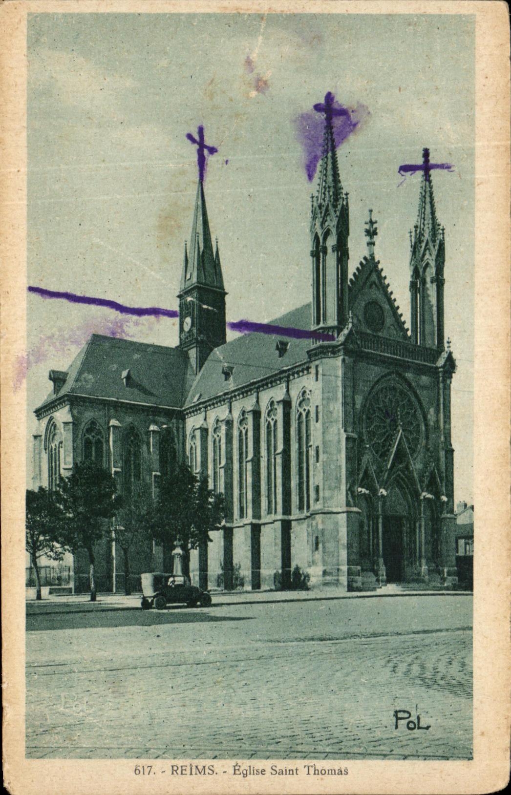 CPA Rheims Church Saint Thomas