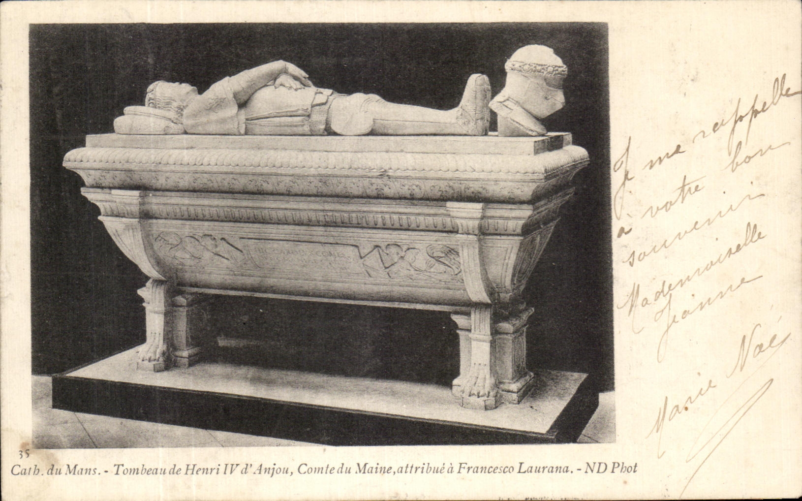 CPA Cathedrale of Mans Tombeau of Henri Anjou Count of Maine allots has Francesco Laurana