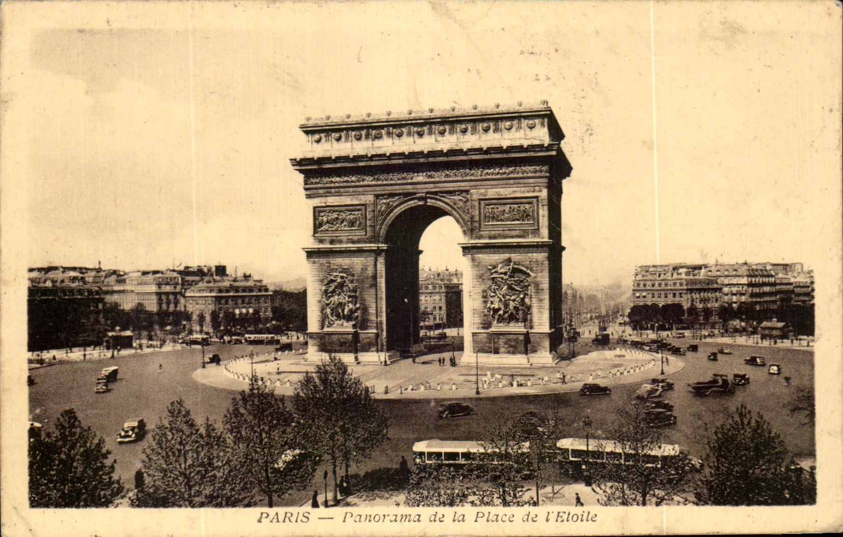 CPA Paris Panorama De La Place De l'Etoile