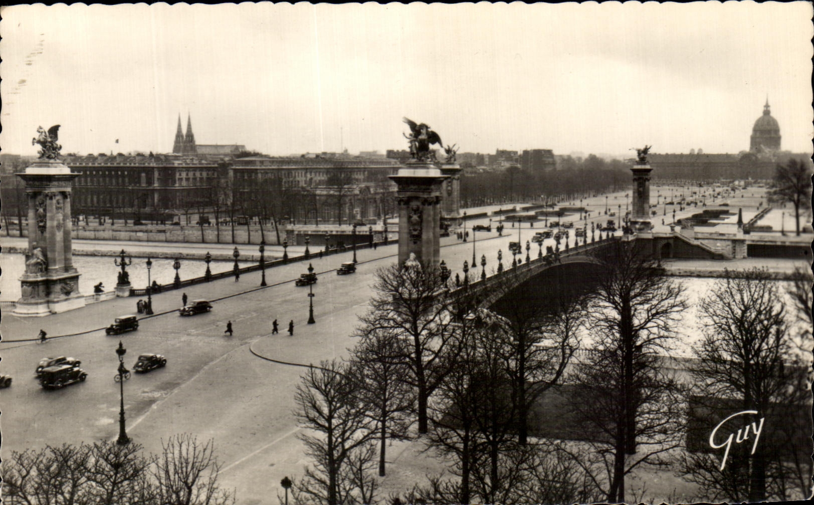CPA Paris the bridge Alexandre III and the esplanade of Invalides