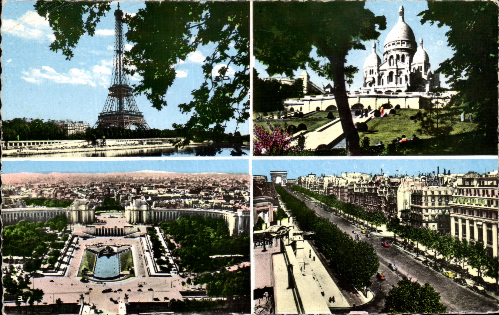 CPSM Paris Eiffel Tower Crowns Heart Chaillot Champs Elysees