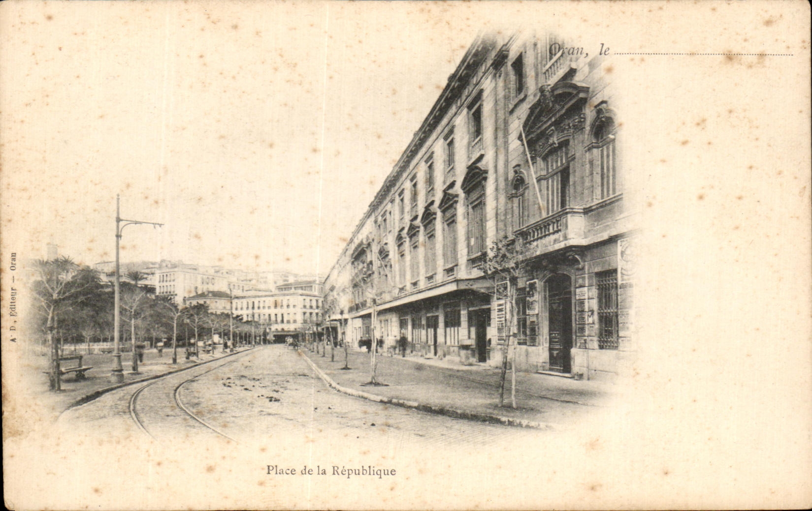 CPA Places Republic Oran Algerie