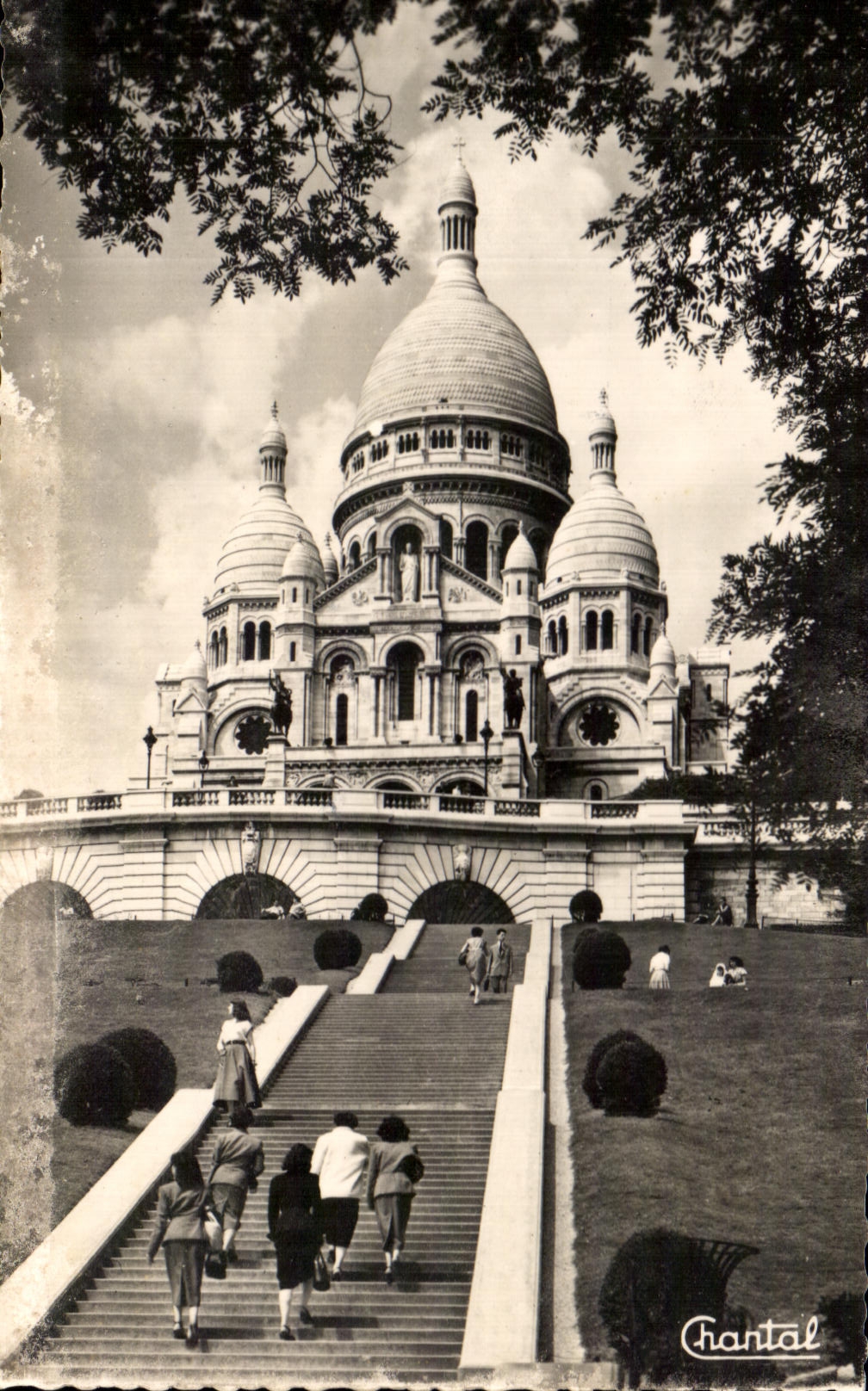 CPA Paris Basilica of the Sacring Montmartre Heart