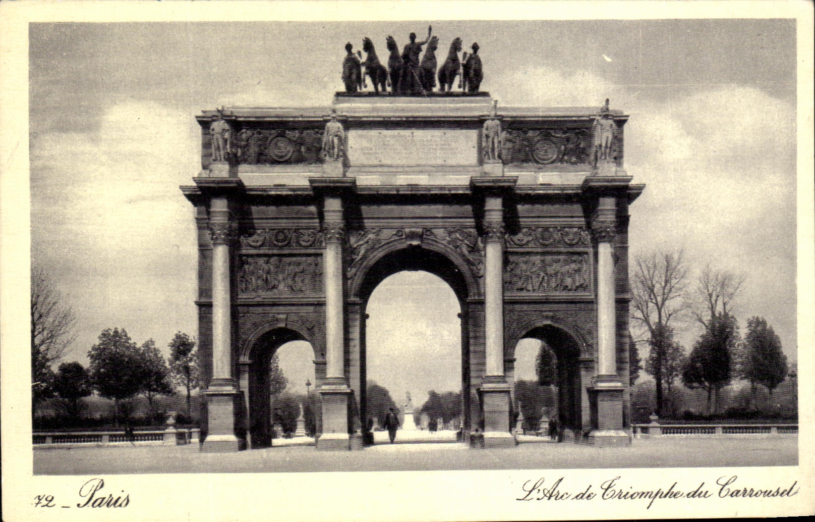 CPA Paris Arc de Triomphe of the Carousel