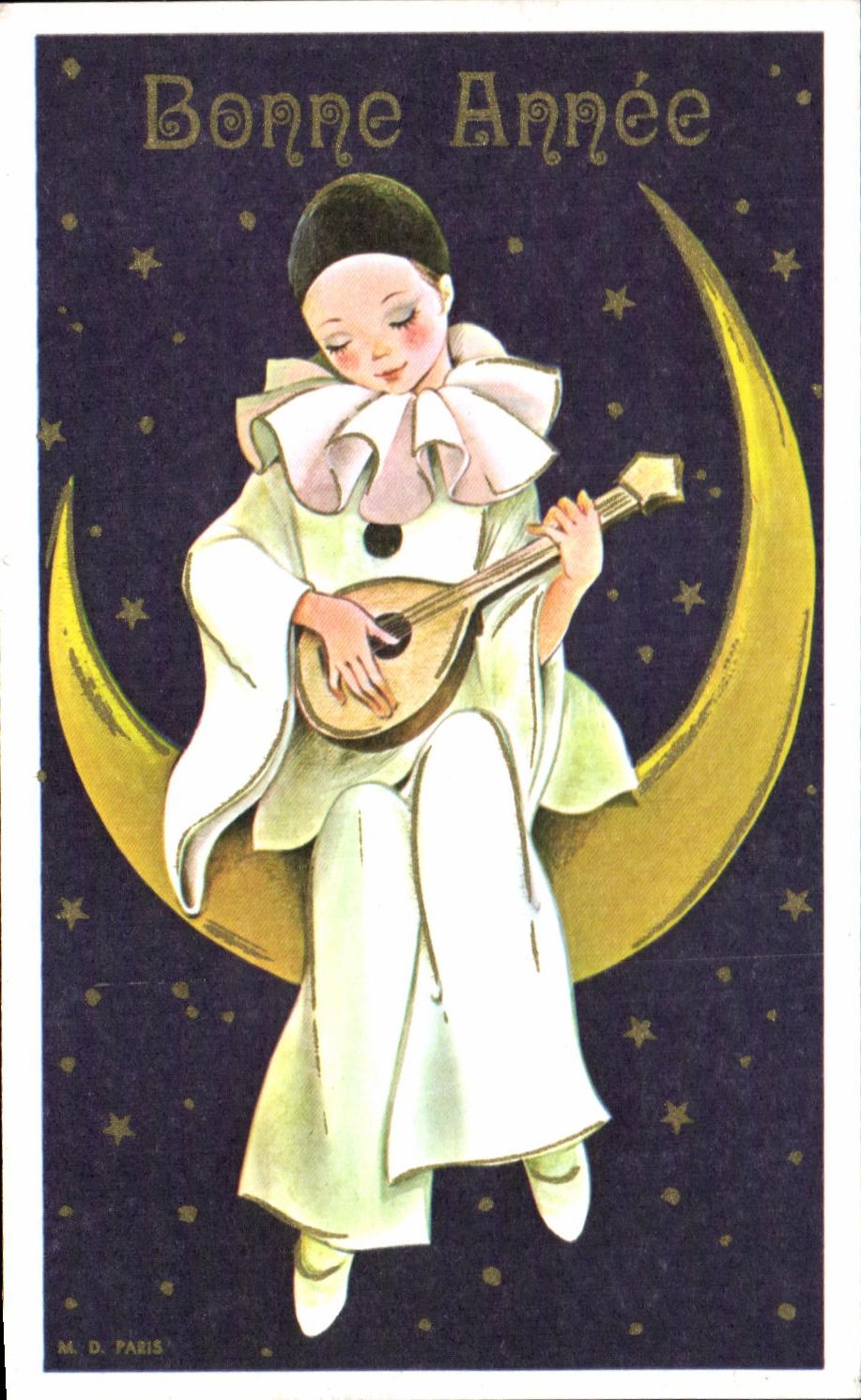 CPSM Bonne Annee Pierrot 
