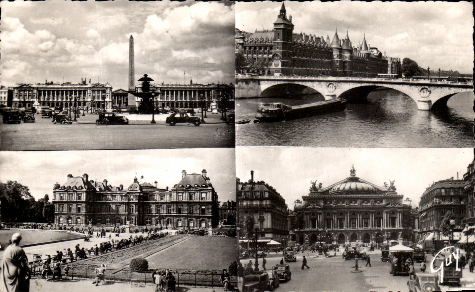 CPA Paris y sus maravillas el lugar de los patais de Conciergerle de la armonia el de Luxemburgo y el lugar de la opera